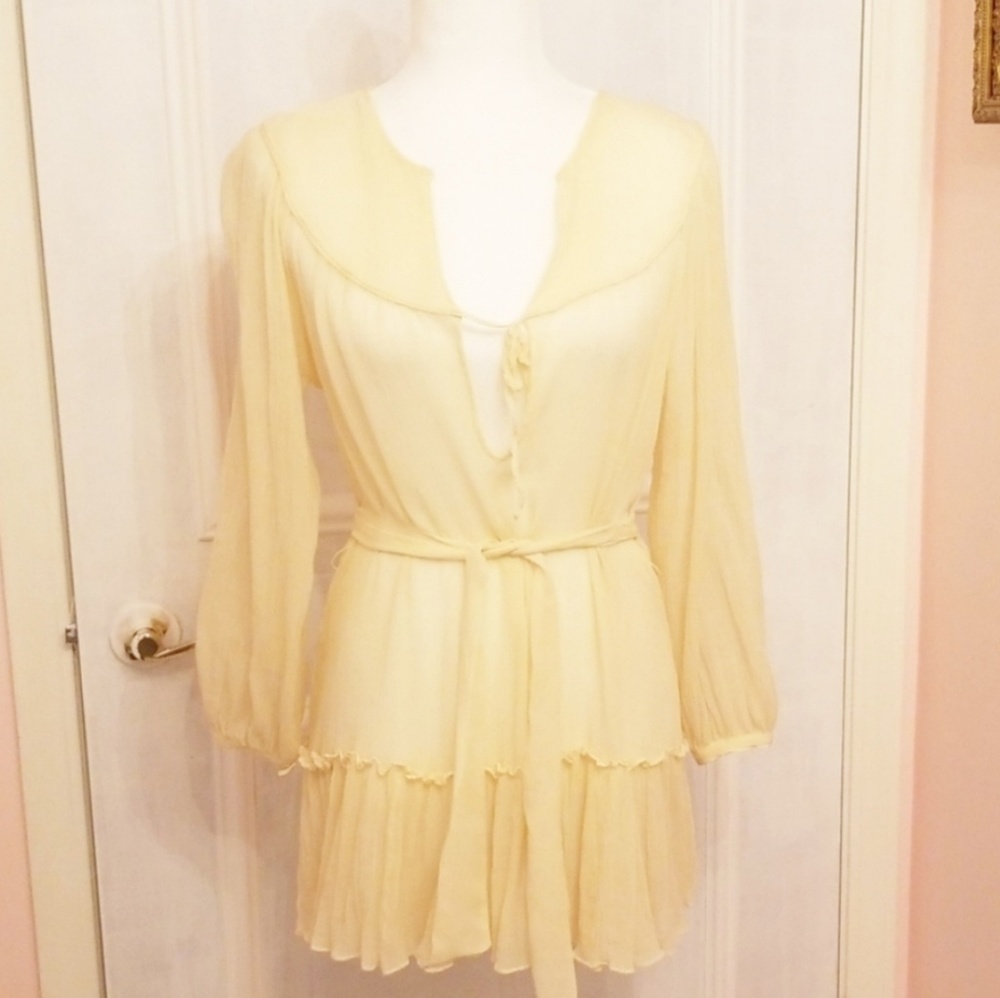JUICY COUTURE silk cream blouse